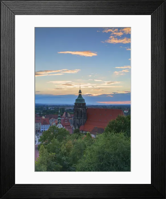 Framed Print : View of St Marien Church, Pirna, Saxony, Germany Framed Print : View of St Marien Church, Pirna, Saxony, Germany