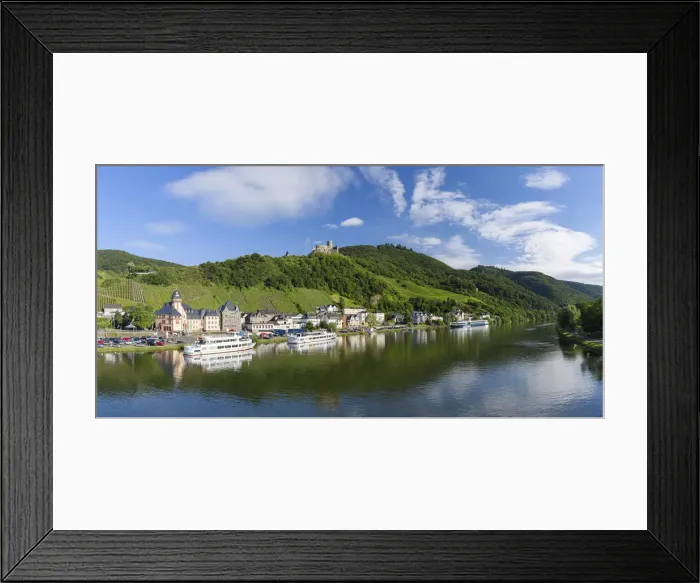 Framed Print : View of River Moselle and Bernkastel-Kues, Rhineland-Palatinate, Germany Framed Print : View of River Moselle and Bernkastel-Kues, Rhineland-Palatinate, Germany