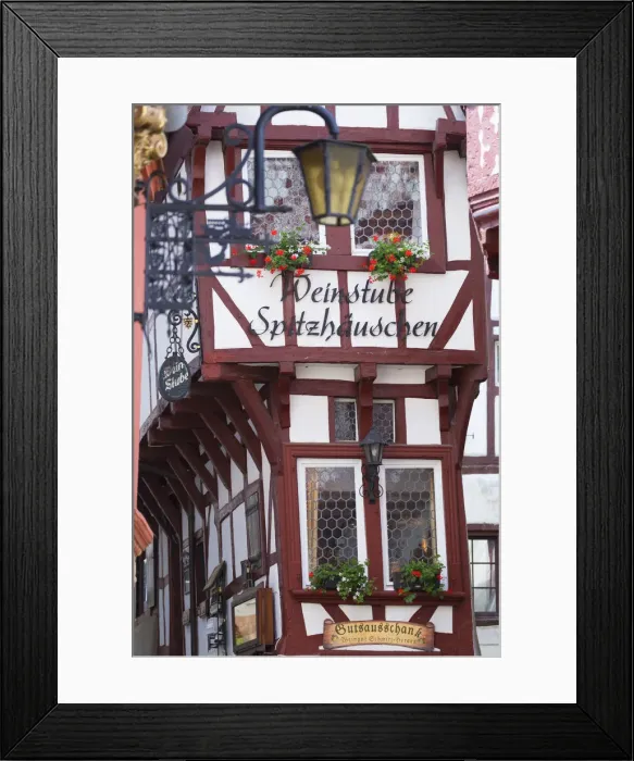 Framed Print : Restaurant, Bernkastel-Kues, Rhineland-Palatinate, Germany Framed Print : Restaurant, Bernkastel-Kues, Rhineland-Palatinate, Germany