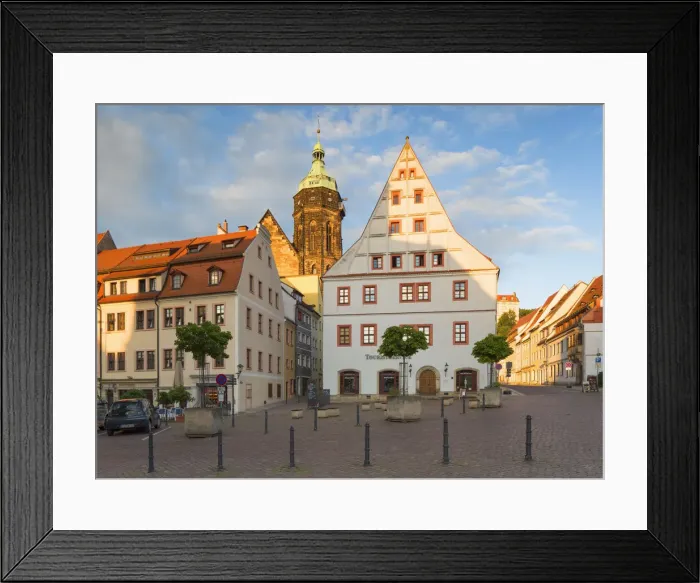 Framed Print : Market Square and St Marien Church, Pirna, Saxony, Germany Framed Print : Market Square and St Marien Church, Pirna, Saxony, Germany