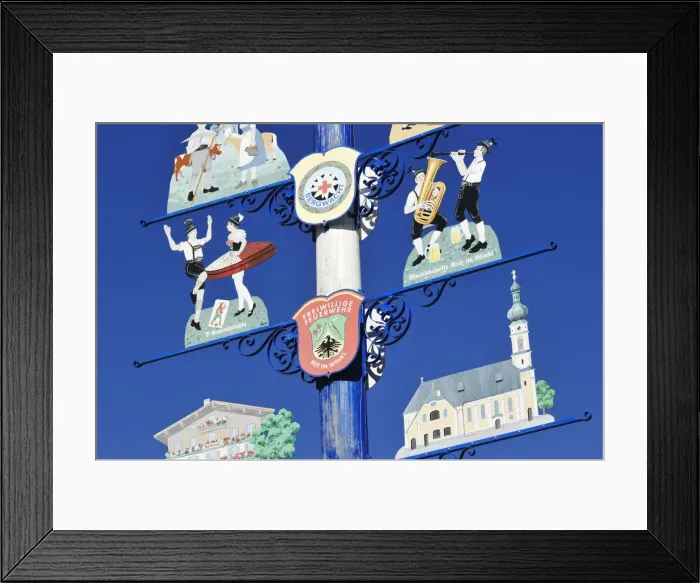 Framed Print : Maypole, Reit im Winkl, Bavaria, Germany Framed Print : Maypole, Reit im Winkl, Bavaria, Germany