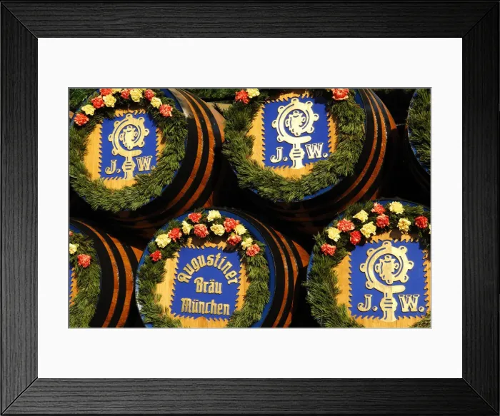 Framed Print : Beer cask, Augustiner brewery, Wies n, Oktoberfest, Munich, Bavaria, Germany Framed Print : Beer cask, Augustiner brewery, Wies n, Oktoberfest, Munich, Bavaria, Germany