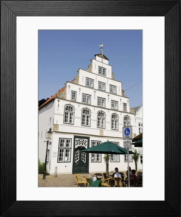 Framed Print : Street Cafe, Friedrichstadt, Friesland, Schleswig-Holstein, Germany Framed Print : Street Cafe, Friedrichstadt, Friesland, Schleswig-Holstein, Germany