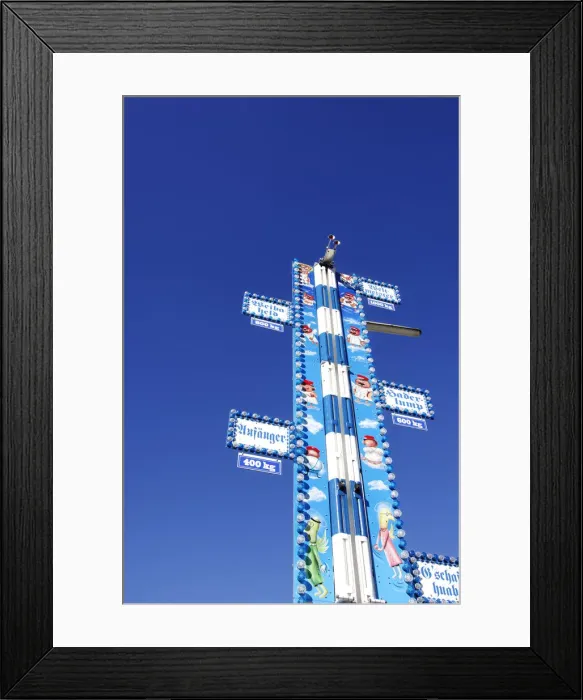 Framed Print : High striker, Oktoberfest, Munich, Bavaria, Germany Framed Print : High striker, Oktoberfest, Munich, Bavaria, Germany