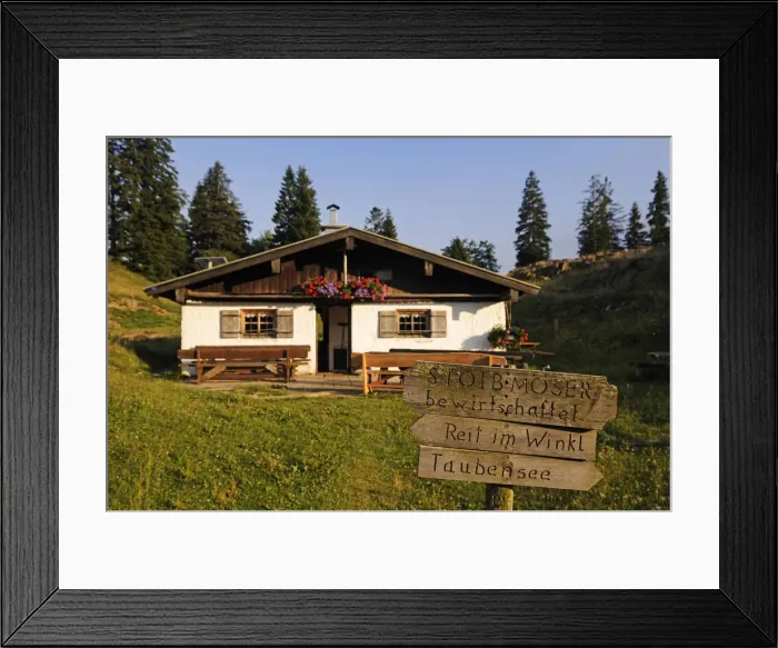 Framed Print : Stoibenmoeseralm, Taubensee, Reit im Winkl, Chiemgau, Bavaria, Germany Framed Print : Stoibenmoeseralm, Taubensee, Reit im Winkl, Chiemgau, Bavaria, Germany