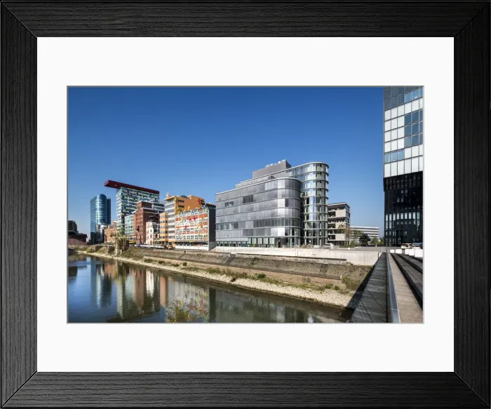Framed Print : Media harbour, DAosseldorf, North Rhine Westphalia, Germany Framed Print : Media harbour, DAosseldorf, North Rhine Westphalia, Germany