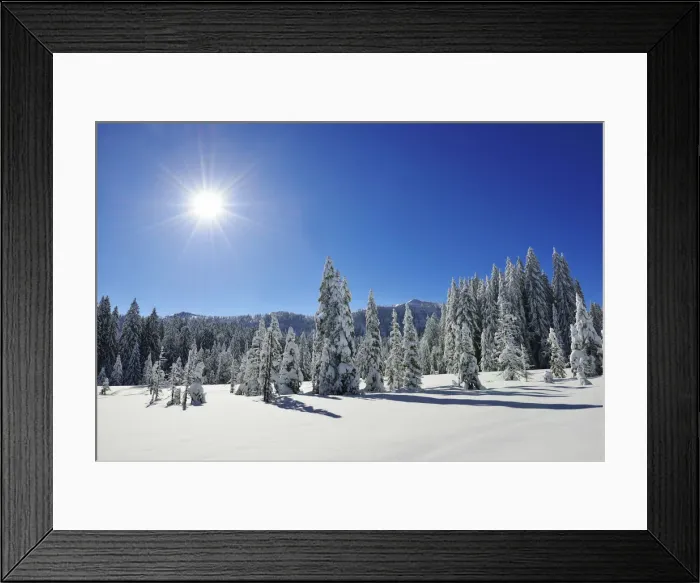 Framed Print : The frozen landscape on the Fellhorn, Reit im Winkl, Bayern, Germany