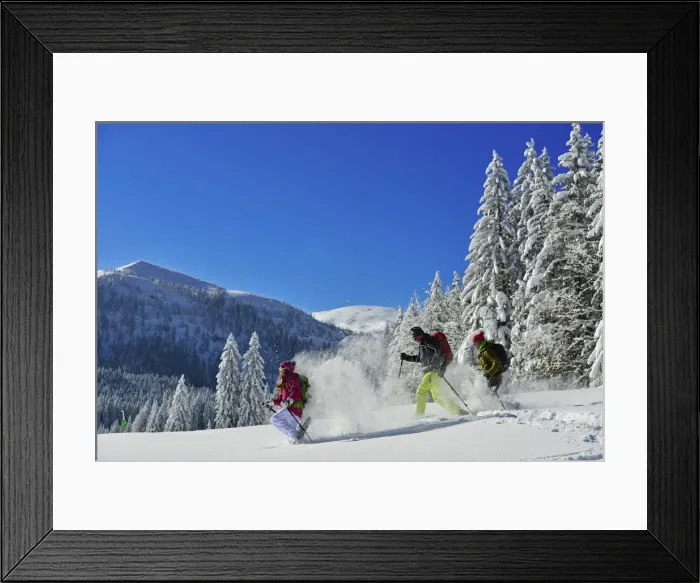 Framed Print : Snowshoeing on the Fellhorn, Reit im Winkl, Bayern, Germany, MR Framed Print : Snowshoeing on the Fellhorn, Reit im Winkl, Bayern, Germany, MR