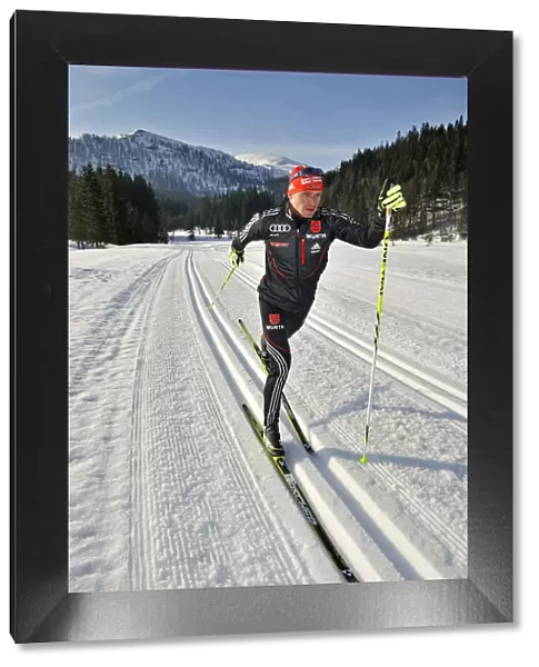 Cross-country skiing, Tobias Angerer, Hemmersuppenalm, Reit im Winkl, Chiemgau, Upper