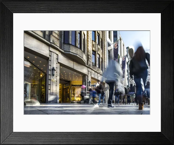 Framed Print : Shopping, Konigsallee, Düsseldorf, North Rhine Westphalia, Germany Framed Print : Shopping, Konigsallee, Düsseldorf, North Rhine Westphalia, Germany