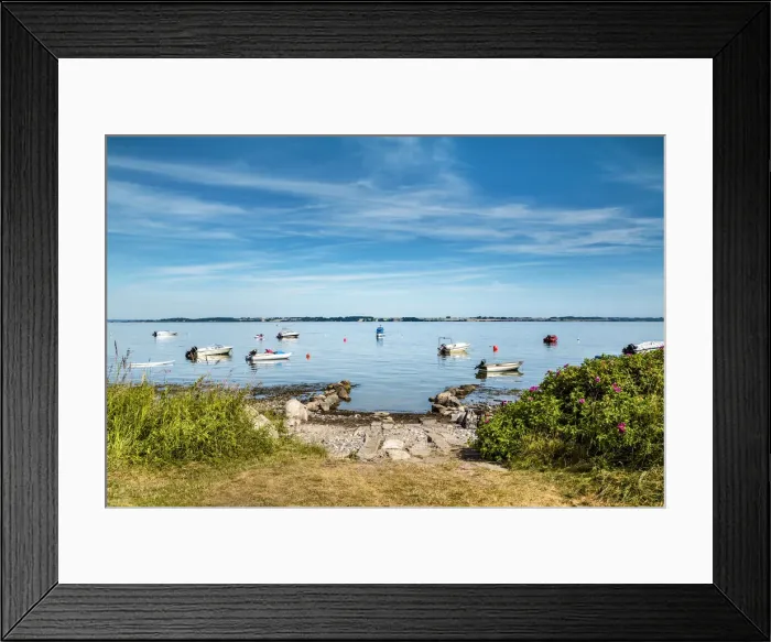 Framed Print : Boats on the sea, Langballigau, Flensburg fjord, Baltic coast, Schleswig-Holstein Framed Print : Boats on the sea, Langballigau, Flensburg fjord, Baltic coast, Schleswig-Holstein