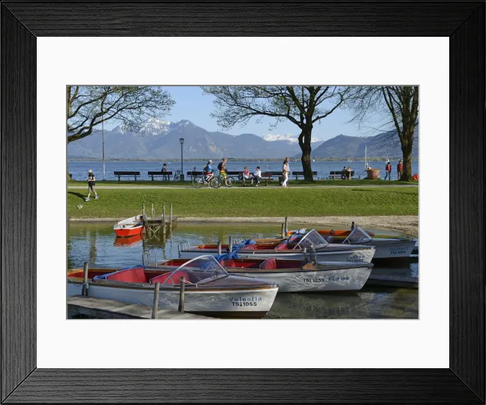 Framed Print : Electric boats for hire, Chiemsee, Prien, Chiemgau, Upper Bavaria, Bavaria, Germany Framed Print : Electric boats for hire, Chiemsee, Prien, Chiemgau, Upper Bavaria, Bavaria, Germany