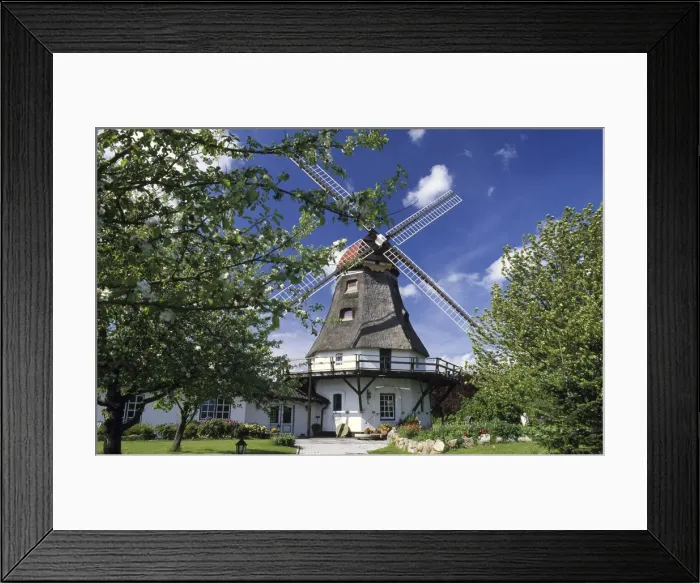 Framed Print : Windmill in Graodersby, Schleswig-Holstein, Germany Framed Print : Windmill in Graodersby, Schleswig-Holstein, Germany