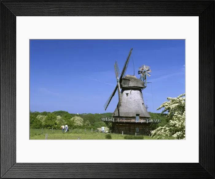 Framed Print : Windmill in Molfsee, Schleswig-Holstein, Germany Framed Print : Windmill in Molfsee, Schleswig-Holstein, Germany