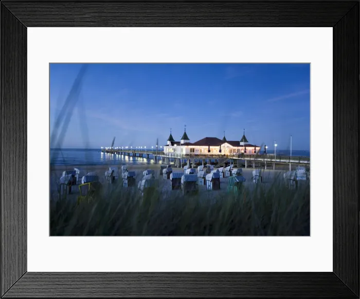 Framed Print : Pier, Ahlbeck, Usedom Island, Mecklenburg-Western Pomerania, Germany Framed Print : Pier, Ahlbeck, Usedom Island, Mecklenburg-Western Pomerania, Germany
