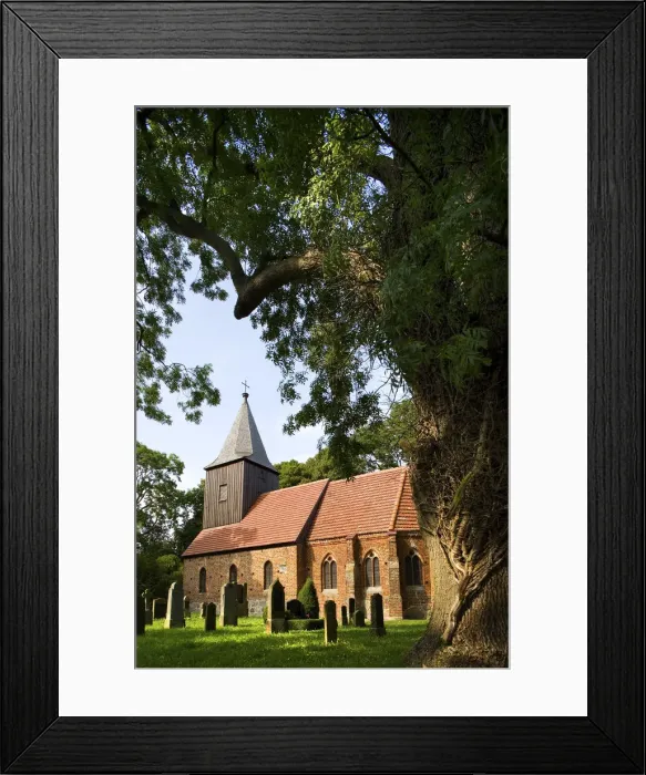 Framed Print : Church in Gross Zicker, Rugen Island, Mecklenburg-Western Pomerania, Germany Framed Print : Church in Gross Zicker, Rugen Island, Mecklenburg-Western Pomerania, Germany