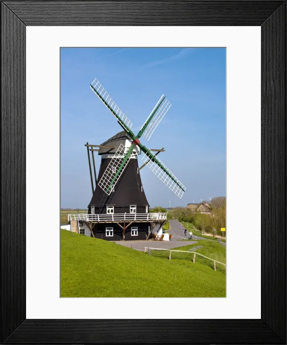 Framed Print : Windmill, Nordermuhle, Pellworm Island, Northern Frisia, Schleswig Holstein, Germany Framed Print : Windmill, Nordermuhle, Pellworm Island, Northern Frisia, Schleswig Holstein, Germany