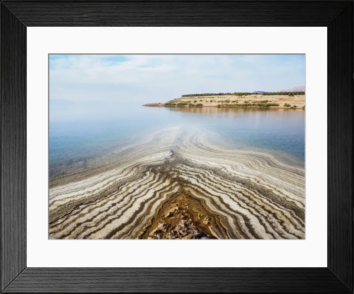 Framed Print : Salt Formations on the shore of the Dead Sea, Karak Governorate, Jordan Framed Print : Salt Formations on the shore of the Dead Sea, Karak Governorate, Jordan