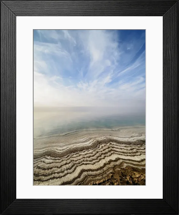 Framed Print : Salt Formations on the shore of the Dead Sea, Karak Governorate, Jordan Framed Print : Salt Formations on the shore of the Dead Sea, Karak Governorate, Jordan
