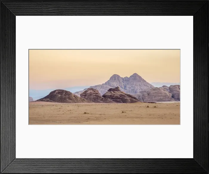 Framed Print : Wadi Rum at dawn, Aqaba Governorate, Jordan Framed Print : Wadi Rum at dawn, Aqaba Governorate, Jordan