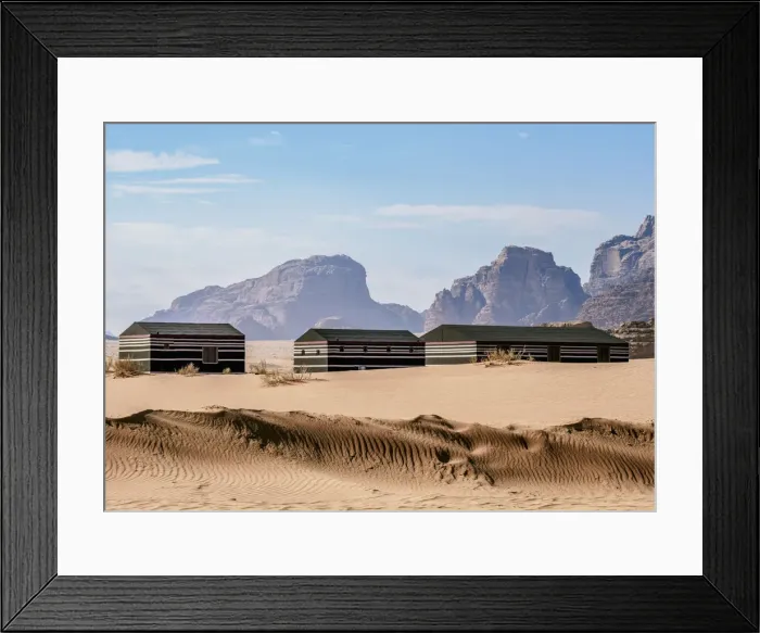 Framed Print : Camp at Wadi Rum, Aqaba Governorate, Jordan