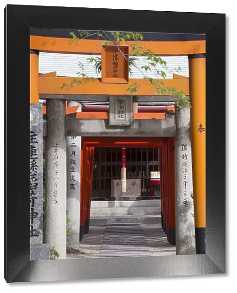 Tori gates at Kushida Shrine, Fukuoka, Kyushu, Japan
