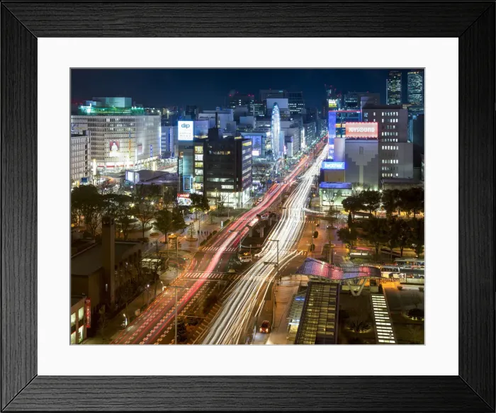 Framed Print : Nagoya downtown at night, Aichi prefecture, Japan Framed Print : Nagoya downtown at night, Aichi prefecture, Japan