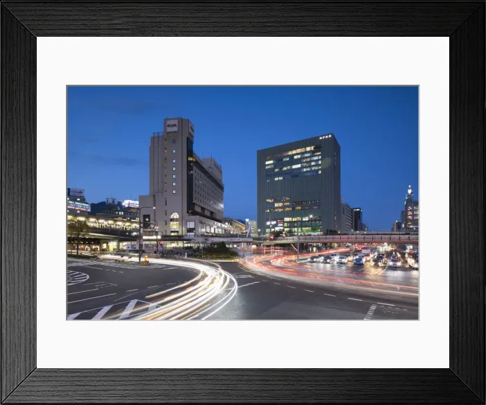 Framed Print : Sannomiya station at dusk, Kobe, Kansai, Japan Framed Print : Sannomiya station at dusk, Kobe, Kansai, Japan