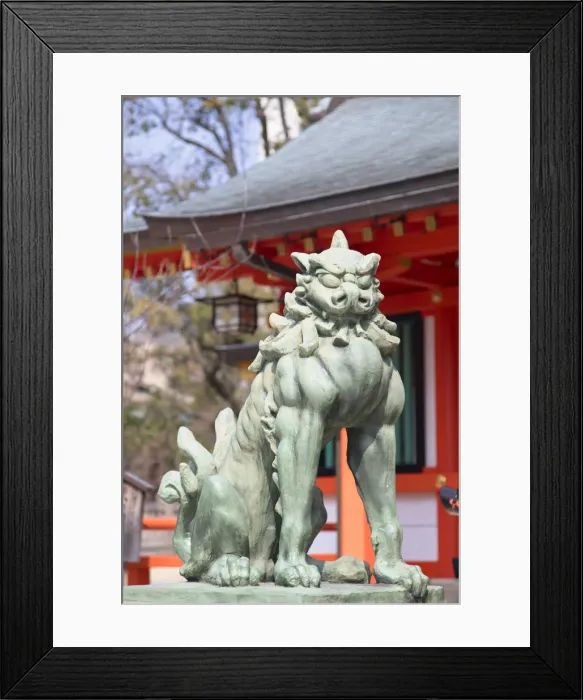 Framed Print : Statue at Ikuta Jinja shrine, Kobe, Kansai, Japan Framed Print : Statue at Ikuta Jinja shrine, Kobe, Kansai, Japan