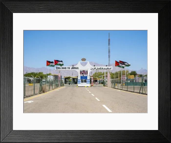Framed Print : Jordan, Aqaba Governorate, Aqaba. Wadi Araba boder crossing Framed Print : Jordan, Aqaba Governorate, Aqaba. Wadi Araba boder crossing