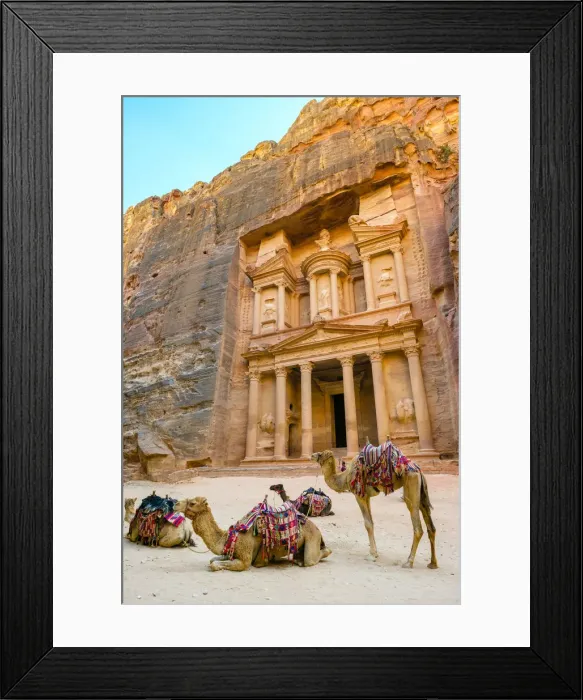 Framed Print : Jordan, Ma an Governorate, Petra. UNESCO World Heritage Site
