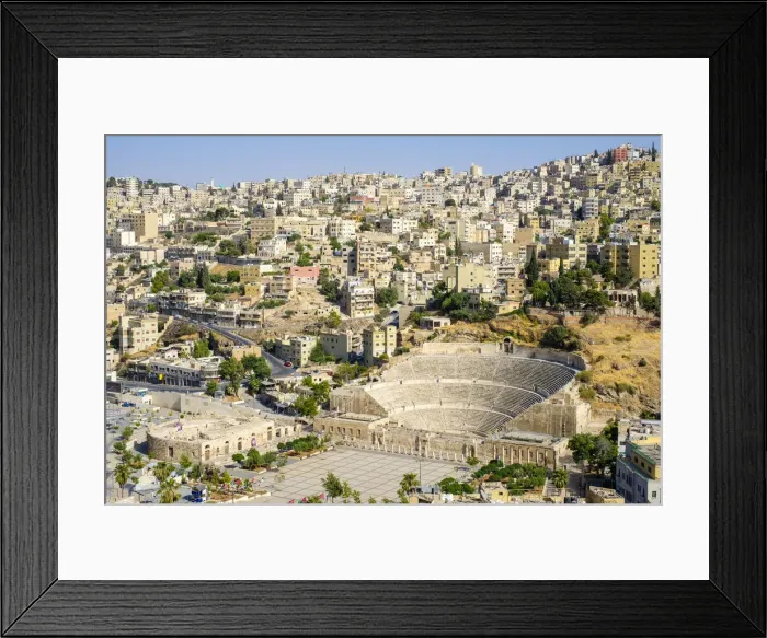 Framed Print : Jordan, Amman Governorate, Amman. 2nd-century Roman theatre on the Hashemite Plaza Framed Print : Jordan, Amman Governorate, Amman. 2nd-century Roman theatre on the Hashemite Plaza
