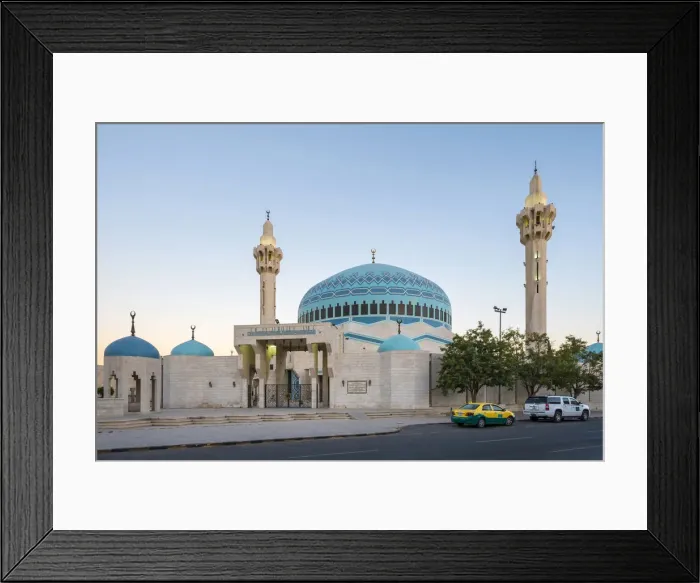 Framed Print : Jordan, Amman Governorate, Amman. King Abdullah I Mosque at sunset Framed Print : Jordan, Amman Governorate, Amman. King Abdullah I Mosque at sunset
