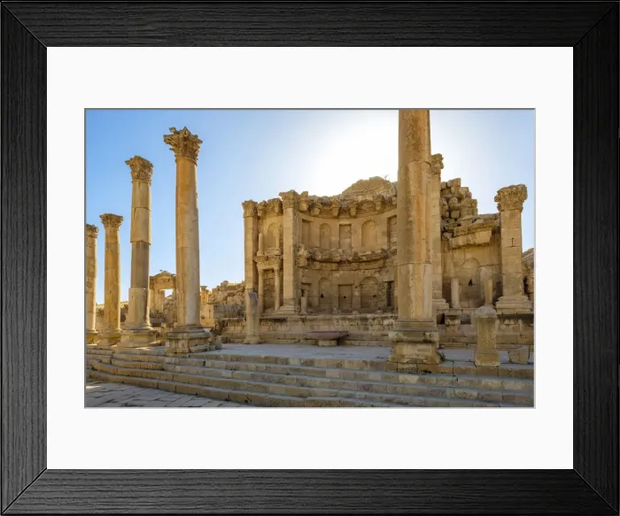 Framed Print : Jordan, Jerash Governorate, Jerash. Nymphaeum in the ancient Roman city of Gerasa Framed Print : Jordan, Jerash Governorate, Jerash. Nymphaeum in the ancient Roman city of Gerasa