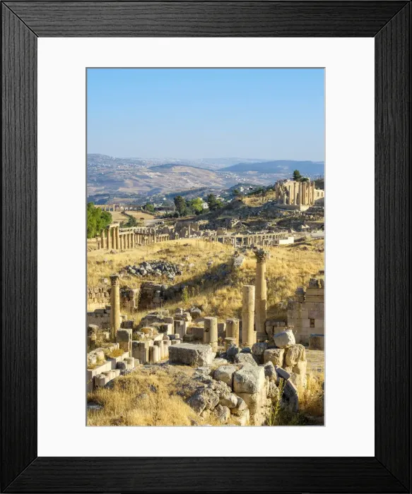 Framed Print : Jordan, Jerash Governorate, Jerash. Ruins of the ancient Roman city of Gerasa Framed Print : Jordan, Jerash Governorate, Jerash. Ruins of the ancient Roman city of Gerasa