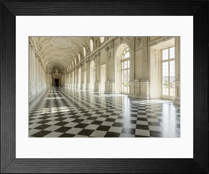 Framed Print : Europe, Italy, Piedmont. The Galleria Grande of the Venaria reale Framed Print : Europe, Italy, Piedmont. The Galleria Grande of the Venaria reale