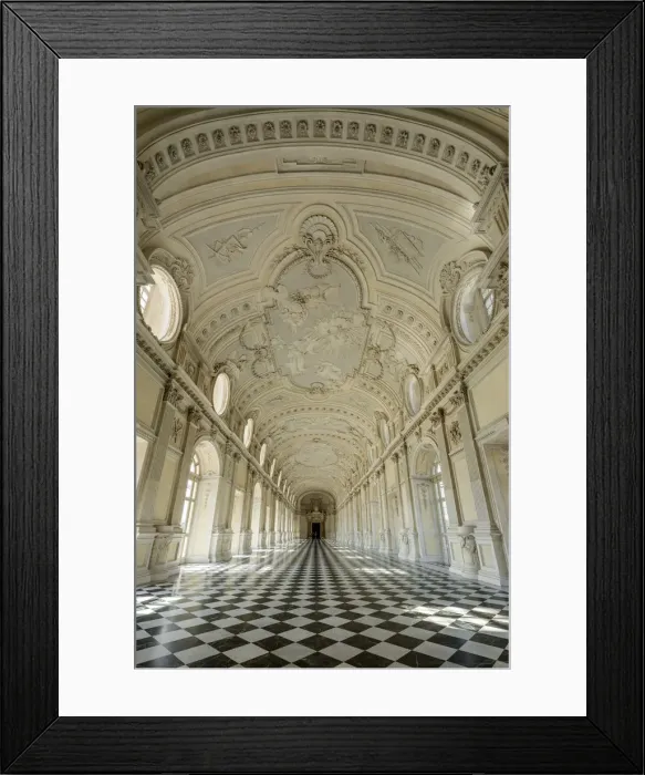 Framed Print : Europe, Italy, Piedmont. The Galleria Grande of the Venaria reale Framed Print : Europe, Italy, Piedmont. The Galleria Grande of the Venaria reale