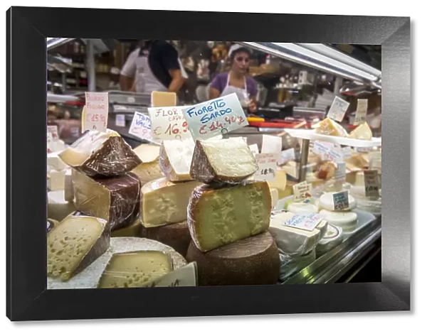 Europe, Italy, cheese at the market