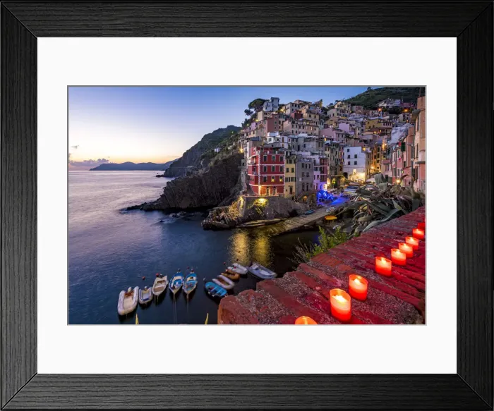 Framed Print : Europe, Italy, Cinque Terre. the little harbour of Riomaggiore at Sunset Framed Print : Europe, Italy, Cinque Terre. the little harbour of Riomaggiore at Sunset