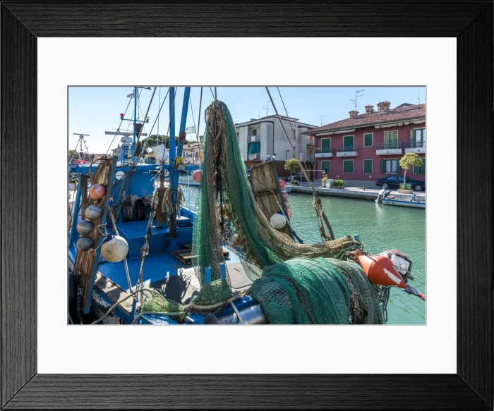 Framed Print : europe, Italy, Friuli-Venezia-Giulia. the harbour of Grado