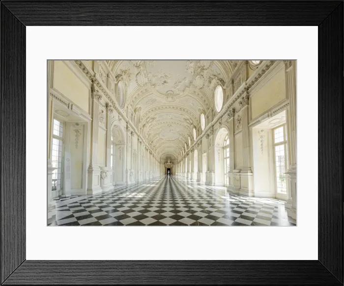 Framed Print : Europe, Italy, Piedmont. The Galleria Grande of the Venaria reale Framed Print : Europe, Italy, Piedmont. The Galleria Grande of the Venaria reale