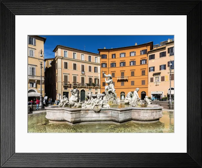 Framed Print : Fountain of Neptune, Piazza Navona, Rome, Lazio, Italy Framed Print : Fountain of Neptune, Piazza Navona, Rome, Lazio, Italy