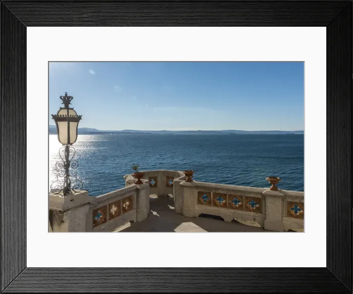 Framed Print : europe, Italy, Friuli-Venezia-Giulia. View from the Castle of Miramare Framed Print : europe, Italy, Friuli-Venezia-Giulia. View from the Castle of Miramare