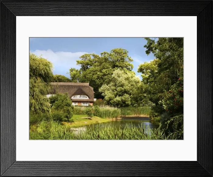 Framed Print : House with thatched roof, Monchsgut, Rugen Island, Mecklenburg-Western Pomerania, Germany Framed Print : House with thatched roof, Monchsgut, Rugen Island, Mecklenburg-Western Pomerania, Germany