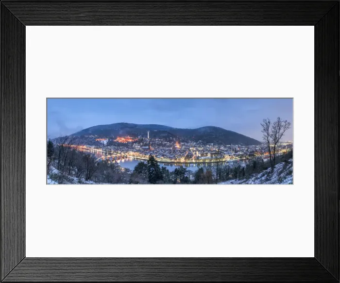 Framed Print : View of the old town of Heidelberg and the Kaonigstuhl seem from the Philosopher s Framed Print : View of the old town of Heidelberg and the Kaonigstuhl seem from the Philosopher s