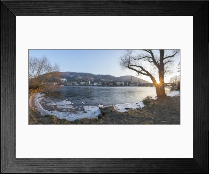 Framed Print : Neckar riverside with view towards the castle, Heidelberg, Baden-Wurttemberg, Germany Framed Print : Neckar riverside with view towards the castle, Heidelberg, Baden-Wurttemberg, Germany