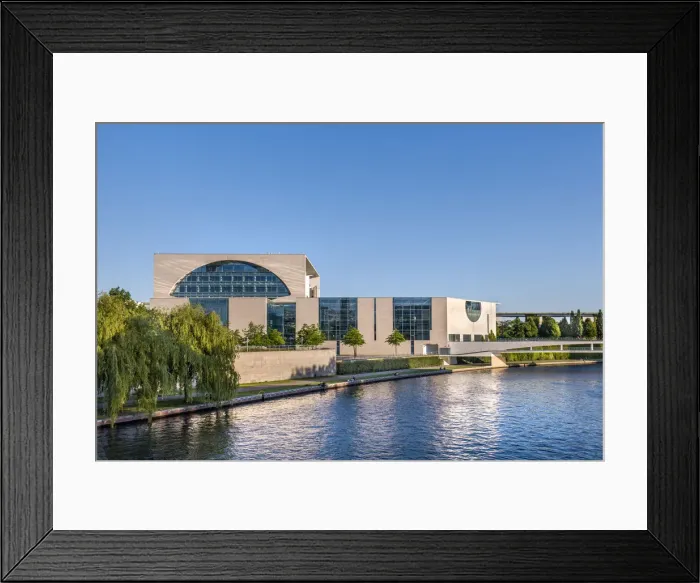 Framed Print : Chancellery and River Spree, Berlin, Germany Framed Print : Chancellery and River Spree, Berlin, Germany