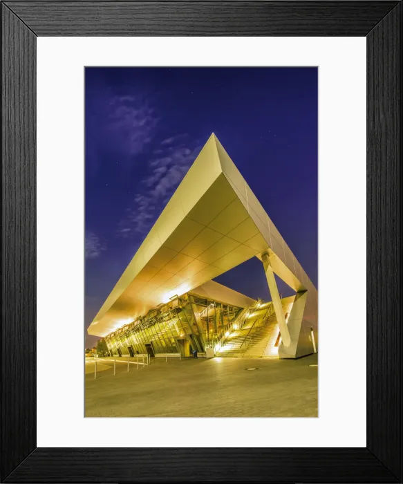 Framed Print : Cruise Center at Night, Hamburg, Germany Framed Print : Cruise Center at Night, Hamburg, Germany