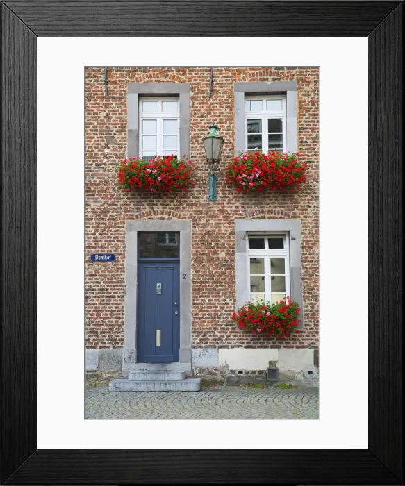 Framed Print : House in Domplatz, Aachen, North Rhine Westphalia, Germany Framed Print : House in Domplatz, Aachen, North Rhine Westphalia, Germany