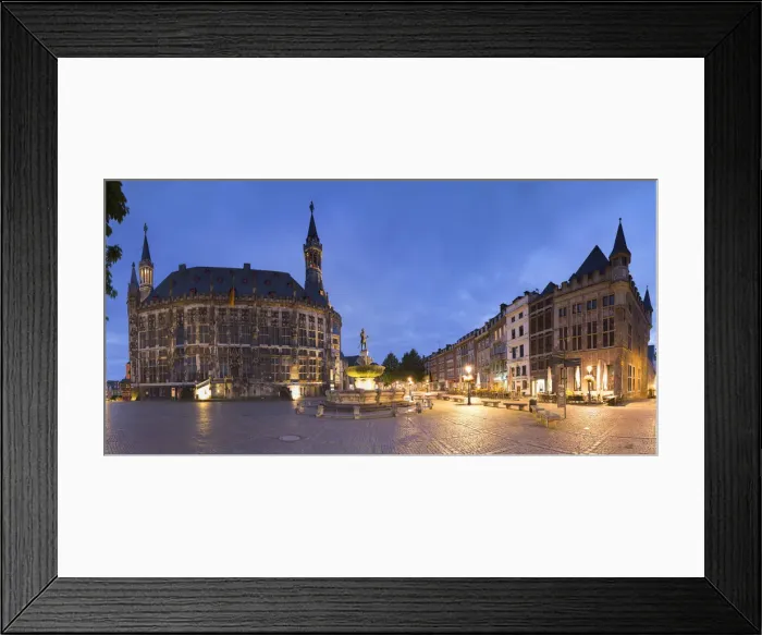 Framed Print : Rathaus (Town Hall) and Markt, Aachen, North Rhine Westphalia, Germany Framed Print : Rathaus (Town Hall) and Markt, Aachen, North Rhine Westphalia, Germany
